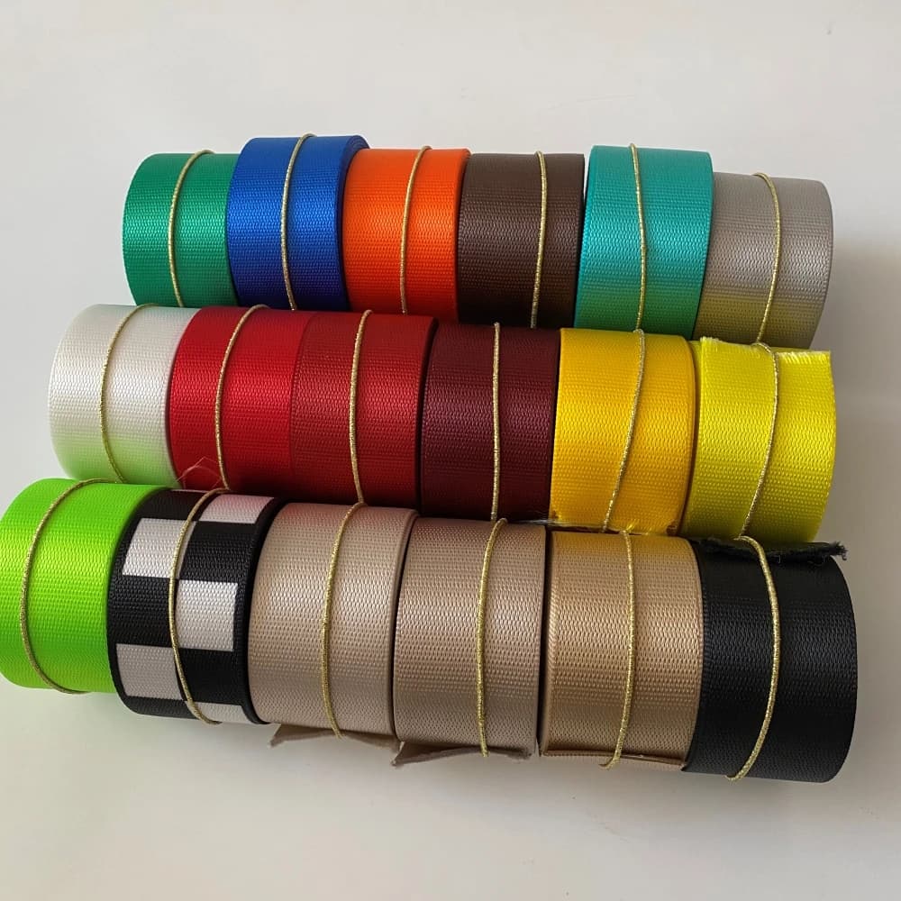 JOORMOM Ceinture de sécurité multicolore pour voiture, 3,6 m/rouleau, avec système de verrouillage EU, ligne de pêche, sangle de siège en