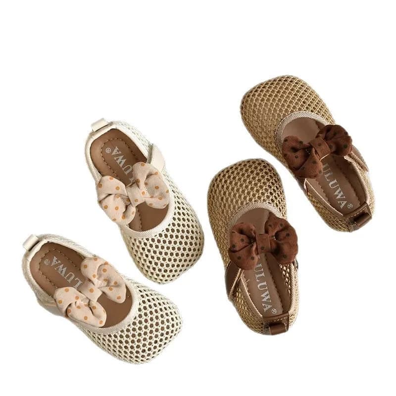 Filles rétro chaussures plates Mary Jane mode bébé princesse chaussures mode maille respirant enfants sandales 2025 été enfants chaussures