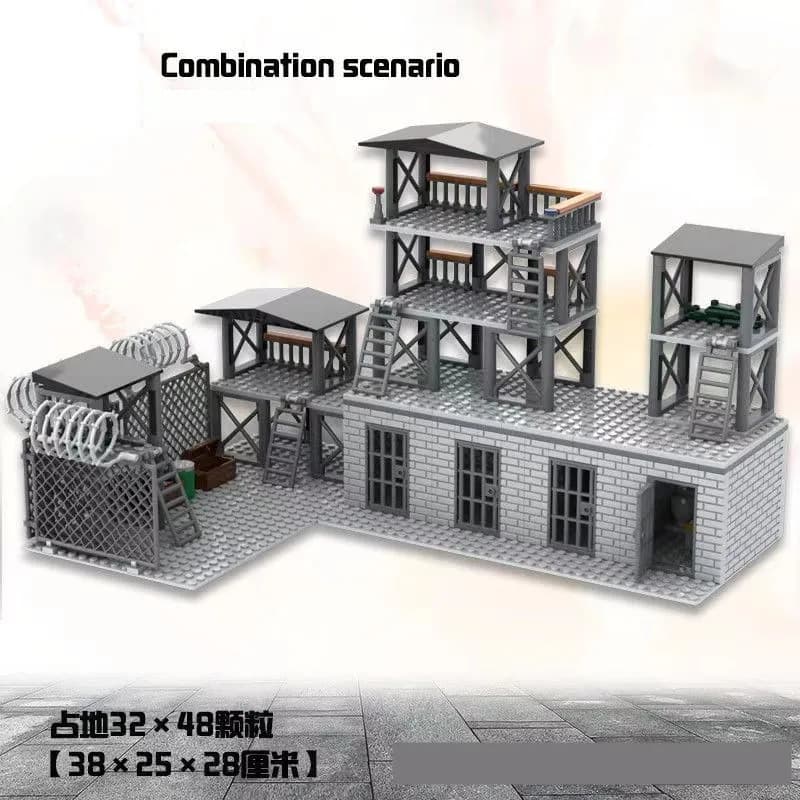 Ensembles de blocs de construction de Base militaire, mise à niveau, bricolage, scène de guerre de l'armée de la seconde guerre mondiale, blocs de
