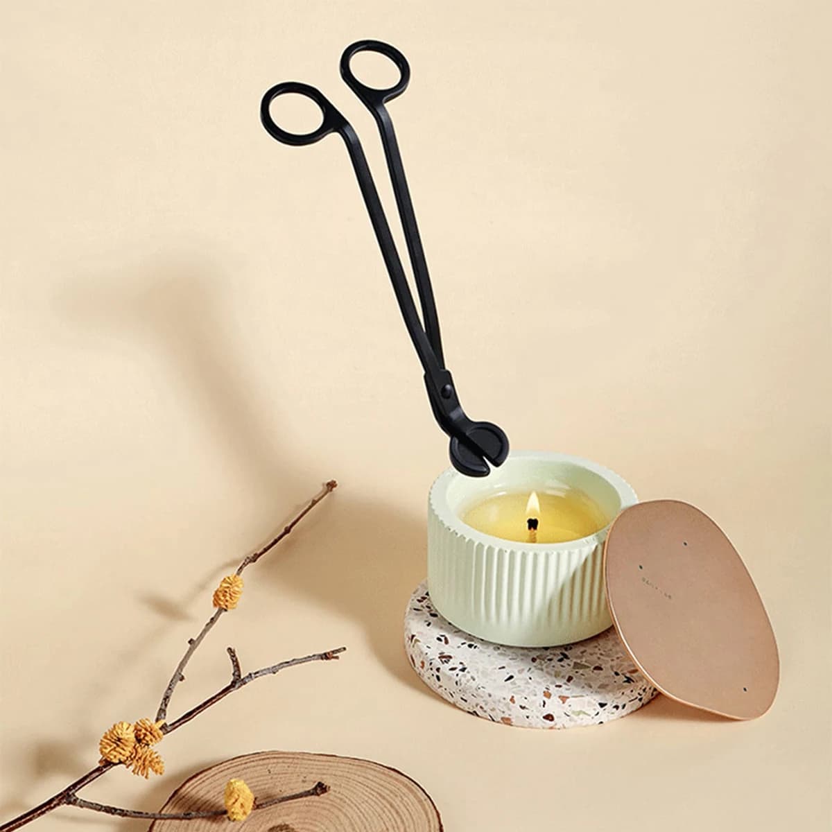 Coupe-mèche de bougie en acier inoxydable, outil de coupe de bougie (256 noir et or rose), 1 pièce, 2 pièces, 3 pièces