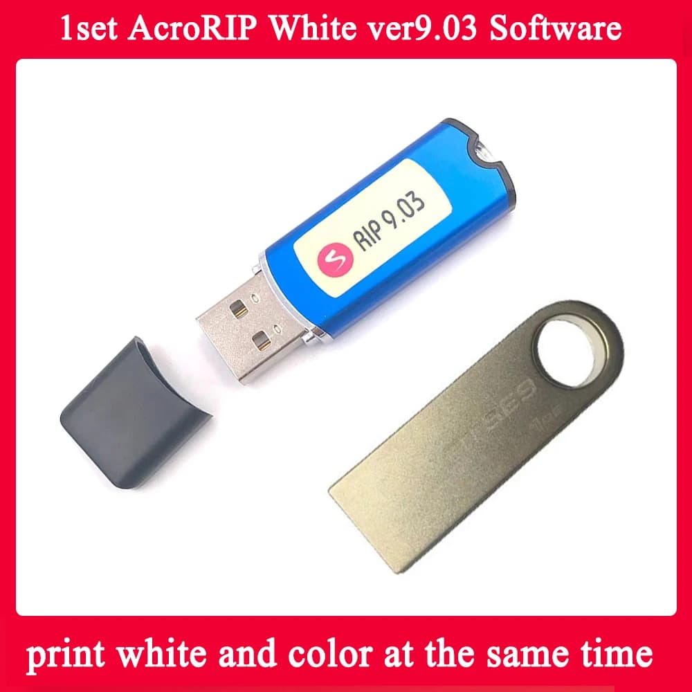 Logiciel AcroRIP White ver9.03 avec clé de verrouillage, impression en noir et couleur simultanée pour imprimante à jet d'encre UV à plat Epson