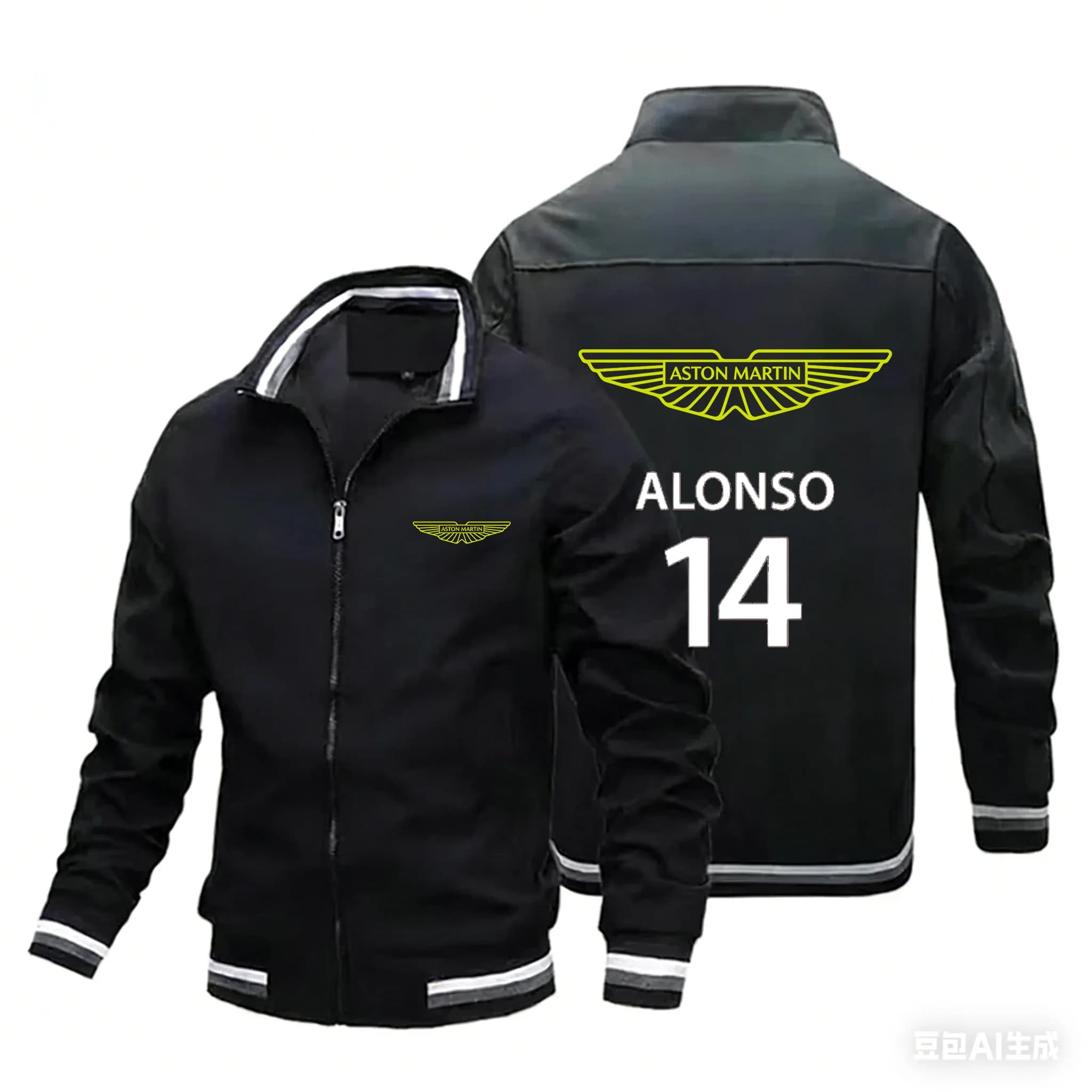 Veste d'équipe de course décontractée à la mode pour hommes, nouvelle Aston Martin Fernando Alonso No. 2026 14 fermeture éclair coupe-vent