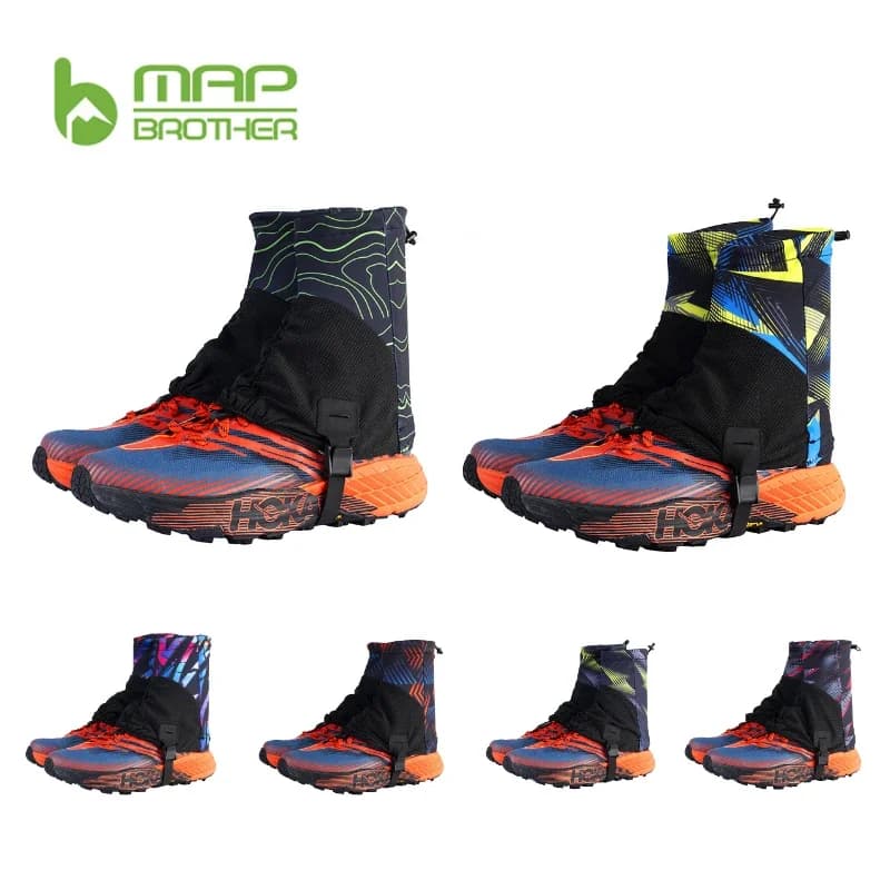 MAP BROTHER F1001 extérieur unisexe haute course Trail guêtres de protection anti-sable couvre-chaussures pour Marathon randonnée réfléchissant