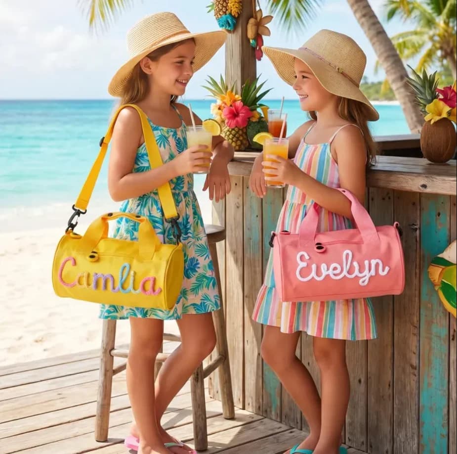 Sac de voyage personnalisé pour le yoga, sac fourre-tout personnalisé pour enfants, sac de voyage personnalisable pour la fête prénatale,
