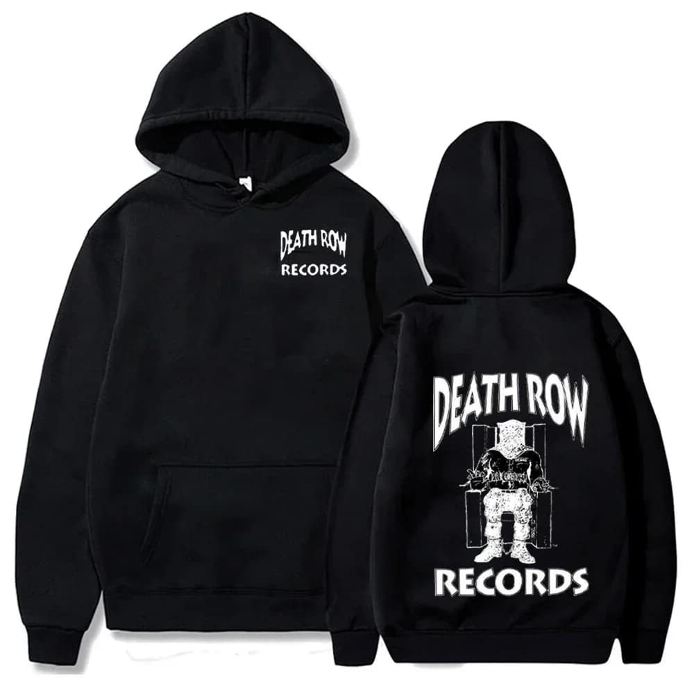 Death Row Records sweats à capuche printemps automne sweat à capuche polaire pull mode hommes femmes sweat à capuche ample Hip Hop haut