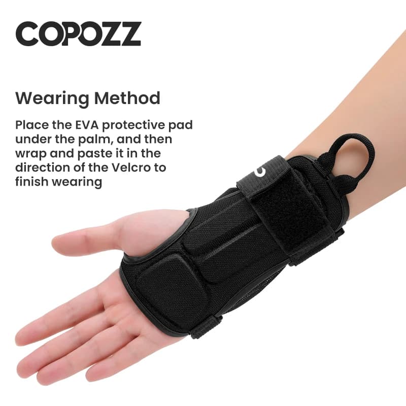 COPOZZ – équipement de protection pour le ski, bracelet en EVA antidérapant, épais, résistant aux chocs, résistant à l'usure, réglable, pour