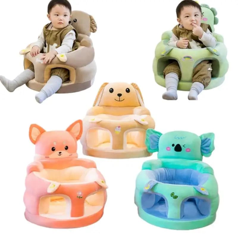 1 pièces confortable enfant en bas âge nid bouffée sans remplissage mignon bébé canapé Support housse de siège en peluche chaise apprendre à