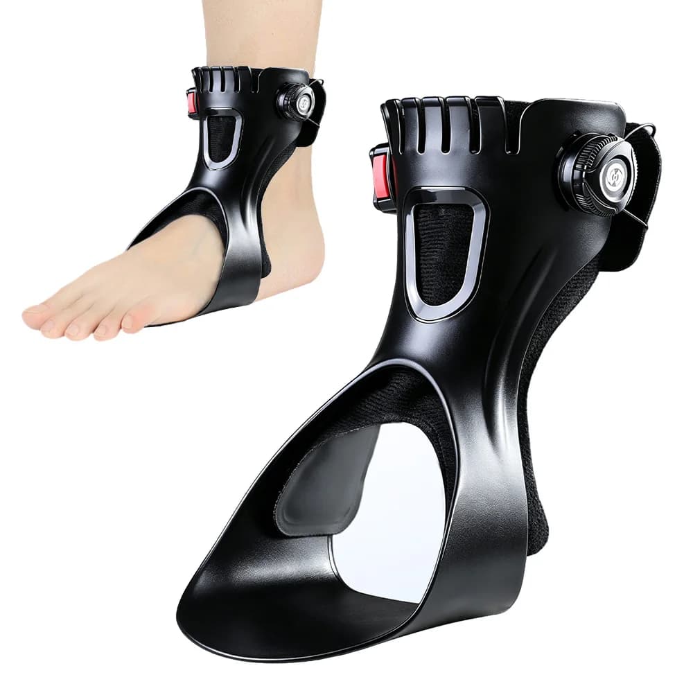 Orthèse de cheville AFO pour pied tombant avec bouton réglable confortable pour hémiplégie, AVC, marche et utilisation avec chaussures