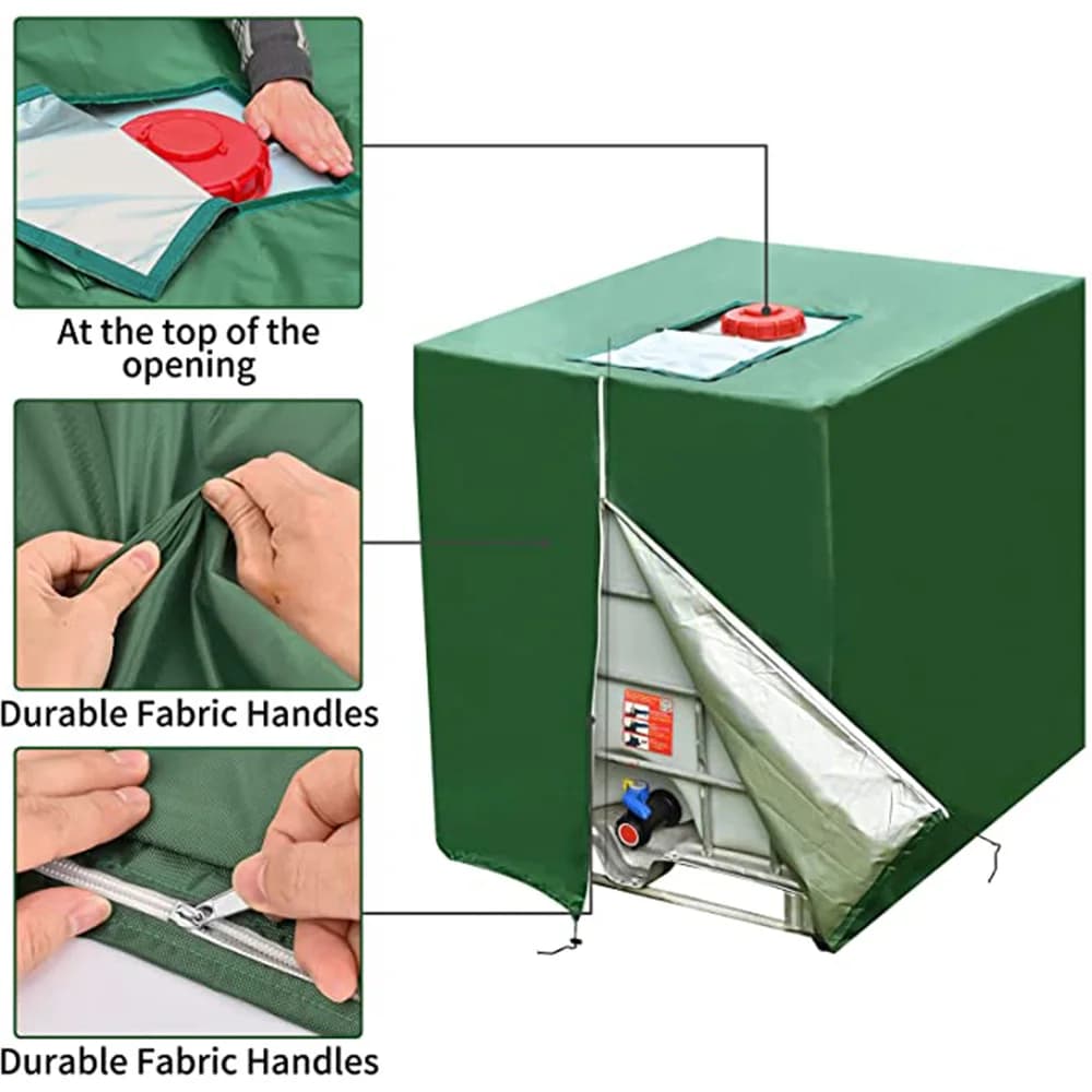 Nouvelle housse de protection pour réservoir IBC de 1000L, en aluminium, imperméable et anti-poussière, housse de protection contre les