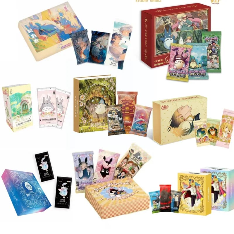 Cartes de jeu de collection animées Miyazaki : Voyage de guérison, Chihiro et Totoro, Cité dans le ciel ﻿ Studio Ghibli d'Anime CCG