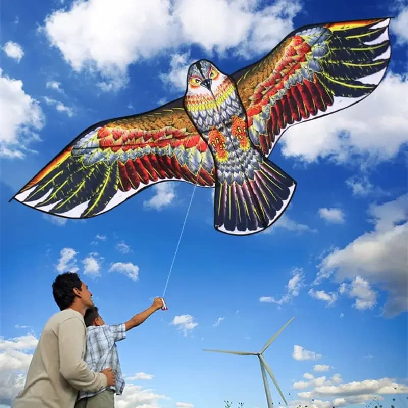 Cerf-volant d'aigle cerf-volant pour enfants cerf-volant en tissu corde de cerf-volant de puissance jouets amusants en plein air cerf-volant de plage
