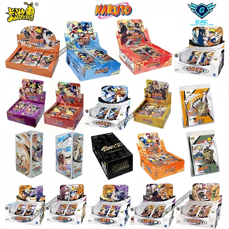 KAYOU Cartes Naruto Authentiques T2W9 T4W8 Boîte de Boosters Anime TCG Rares SE BP CR MR Collection Chapitre Ninja World Fight Jouet Cadeau pour