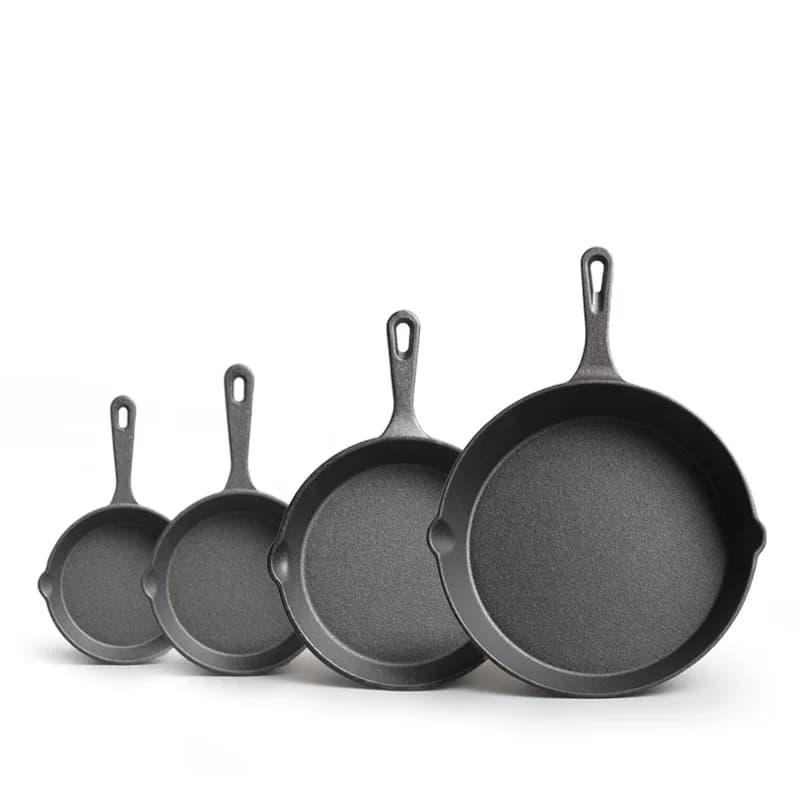 SHANGPEfeast UAN-Poêle en fonte pré-assaisonnée avec poignée en forme de larme, poêle de qualité, ustensiles de cuisine pour four et gril,
