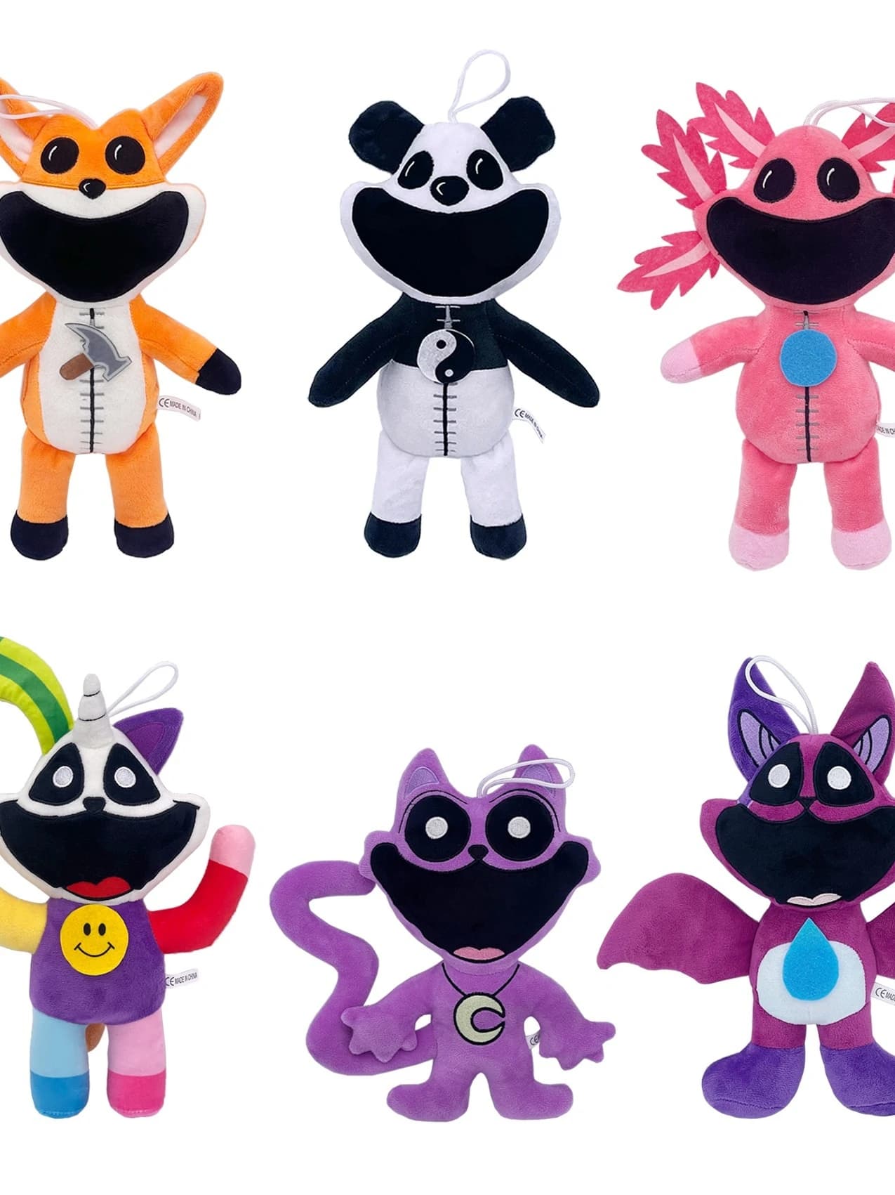 Smiling Critters Ensemble Complet de Peluches Poppy Playtime Chapitre 3 Jeu d'Horreur Poupée en Peluche Cadeau Surprise de Collection