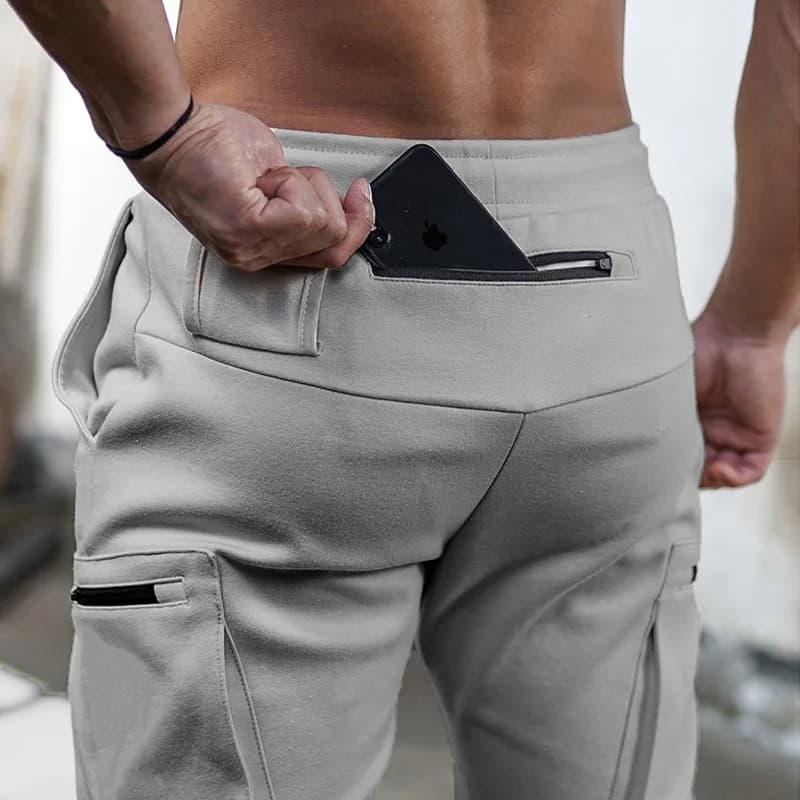 Pantalon d'entraînement multi-poches pour hommes, pantalon de survêtement de Jogging en coton, Camouflage, à la mode