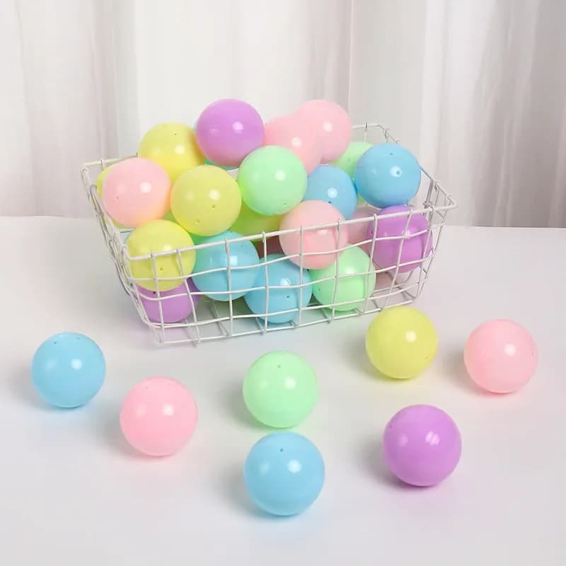 Lot de 100 capsules en plastique PP vides de couleur claire de 32/45/50 mm pour distributeurs automatiques, balles de jouets en plastique, tirage de