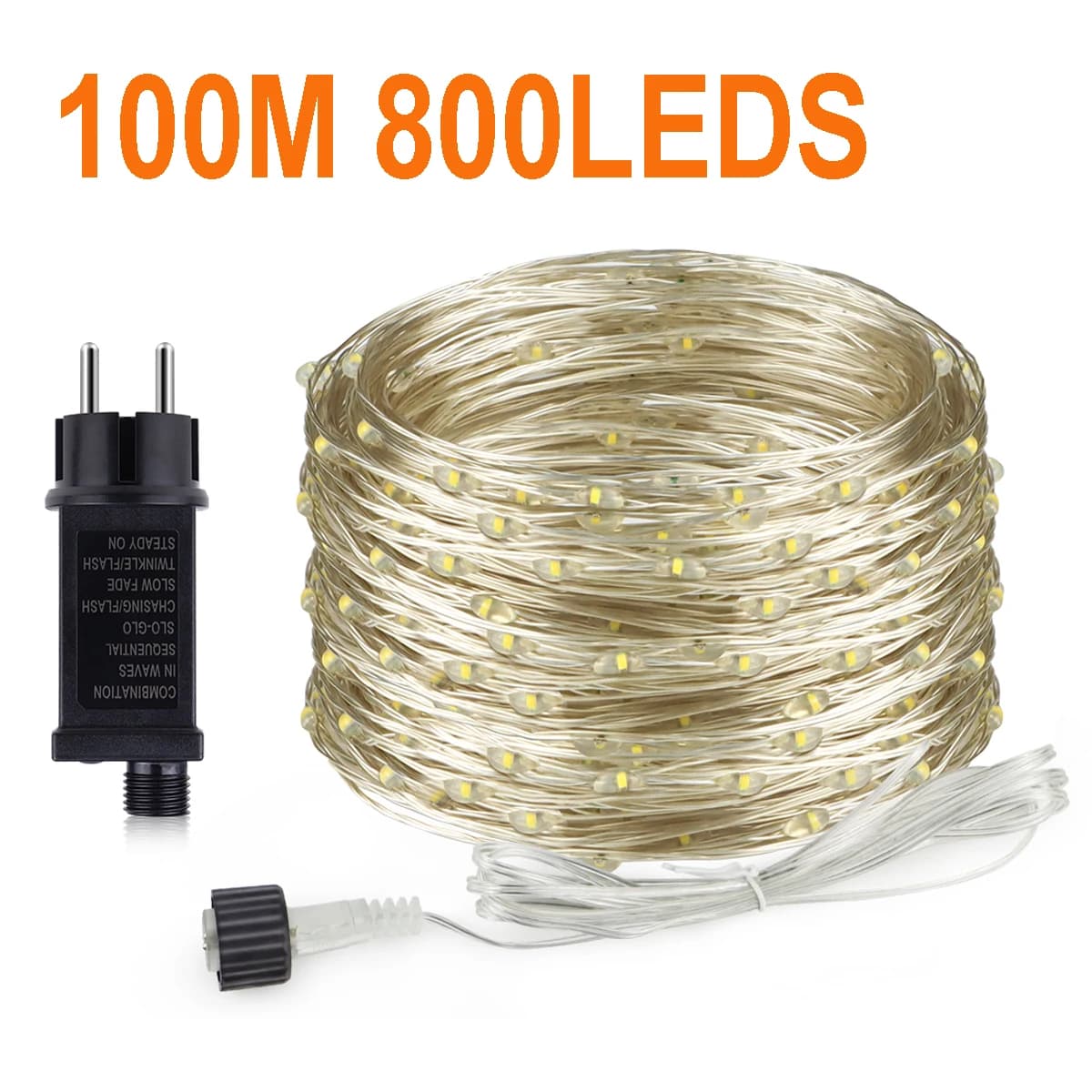 Guirxiété lumineuse LED avec prise UE et US, fil de cuivre, décoration de Noël, vacances, mariage, nickel é, chambre à coucher, 220V, 110V à