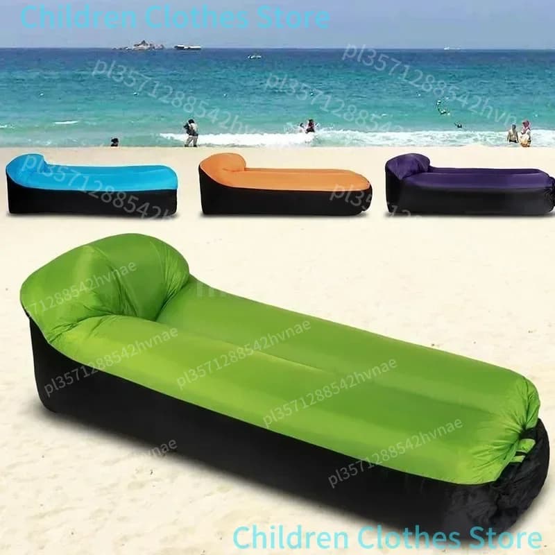Canapé gonflable de plage extérieur, canapé gonflable portable pliable, sac de couchage de jardin, lit en tissu Oxford, meubles de camping 180X70CM