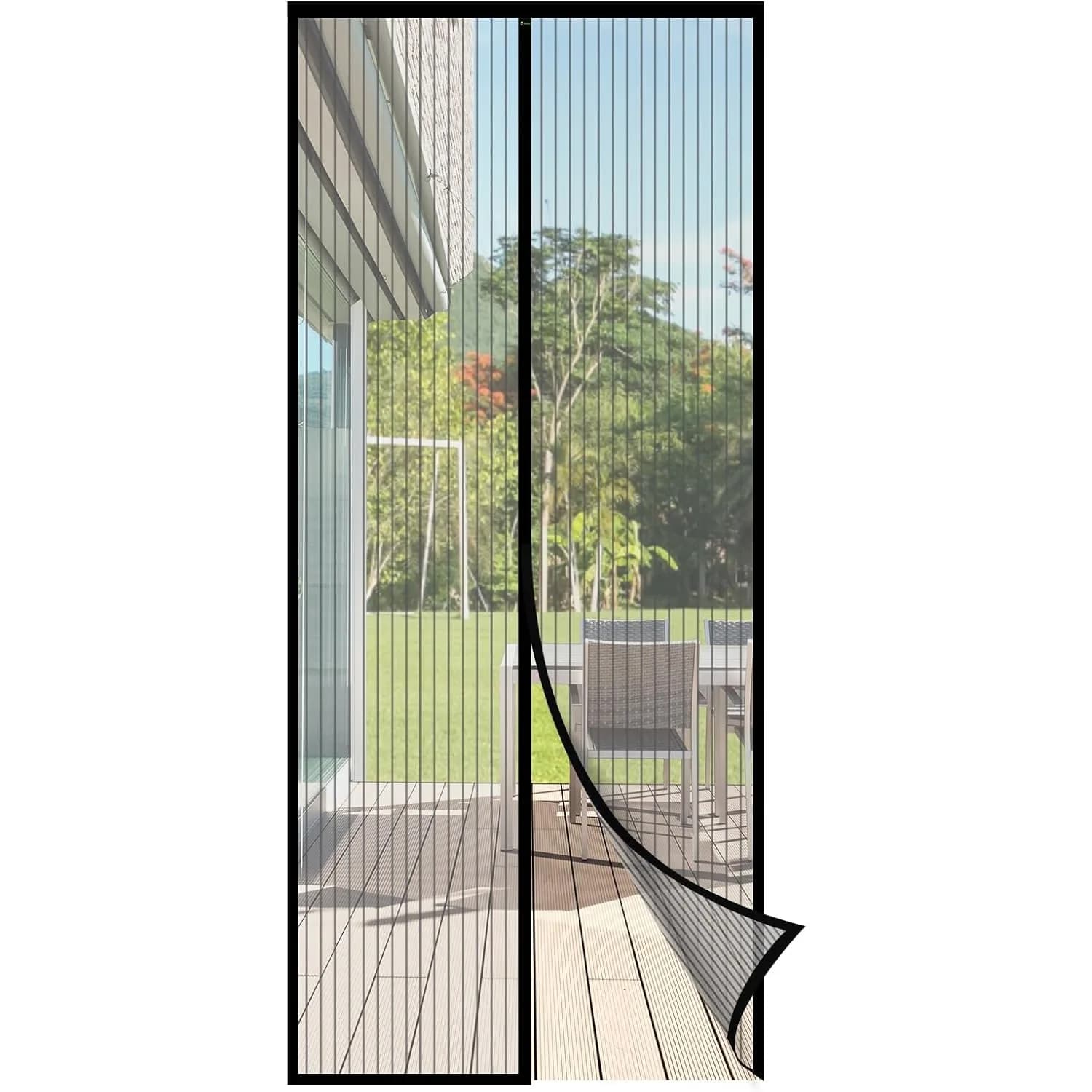 Moustiquaire magnétique pour porte de balcon, protection contre les insectes, aimants plus puissants que les classiques, translucide, résistante aux