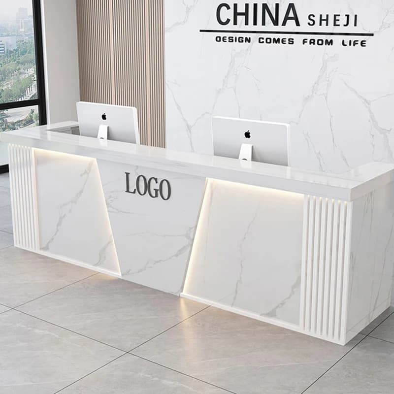 Comptoir de Bar classique professionnel, Salon personnalisé Glamour, bureau de réception simple, mobilier de bureau de luxe Commercial