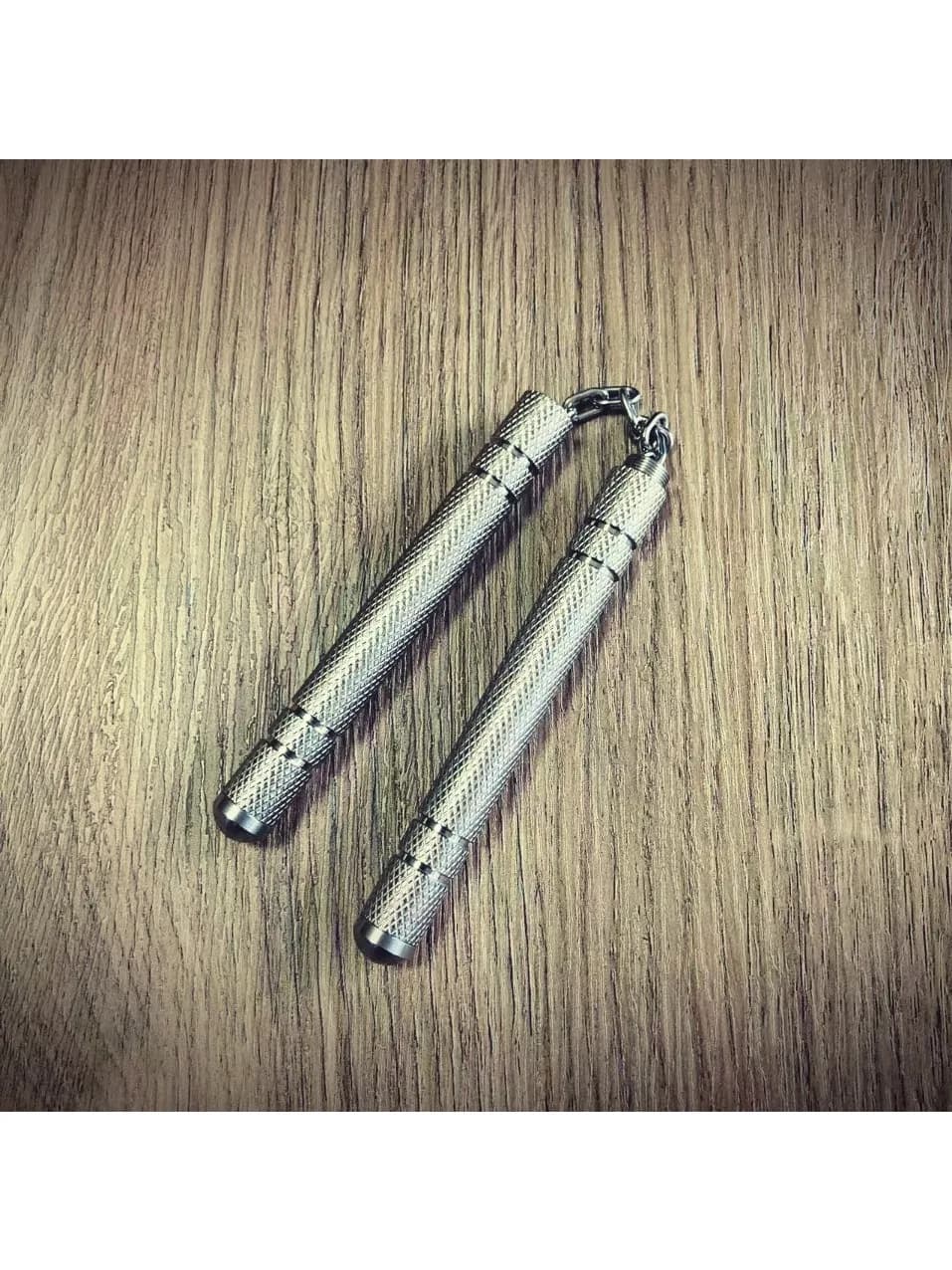 Nunchaku miniature 2-en-1 en acier inoxydable, outil de rotation des doigts, portable, antidérapant, pour activités créatives en extérieur