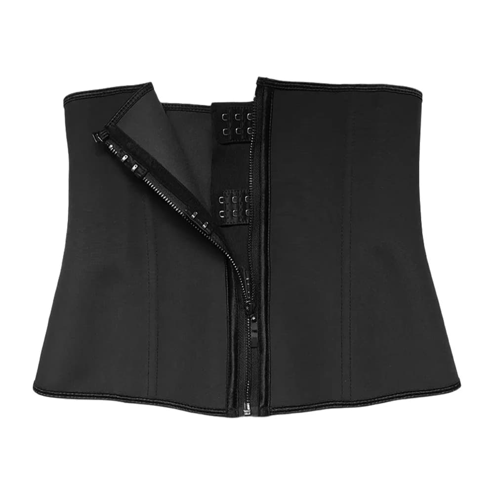 Ceinture amincissante post-partum en latex pour femme, corset sous-poitrine à fermeture éclair, contrôle du ventre, effet sablier
