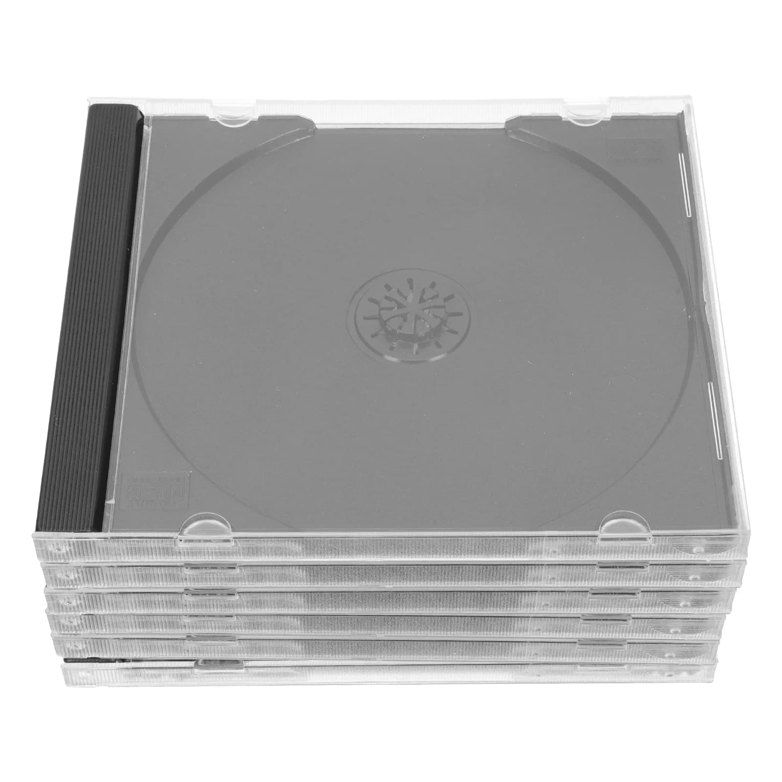 Étui de protection transparent pour disque CD, 6 pièces, mallette portable de stockage pour affichage de bijou, conteneur DVD
