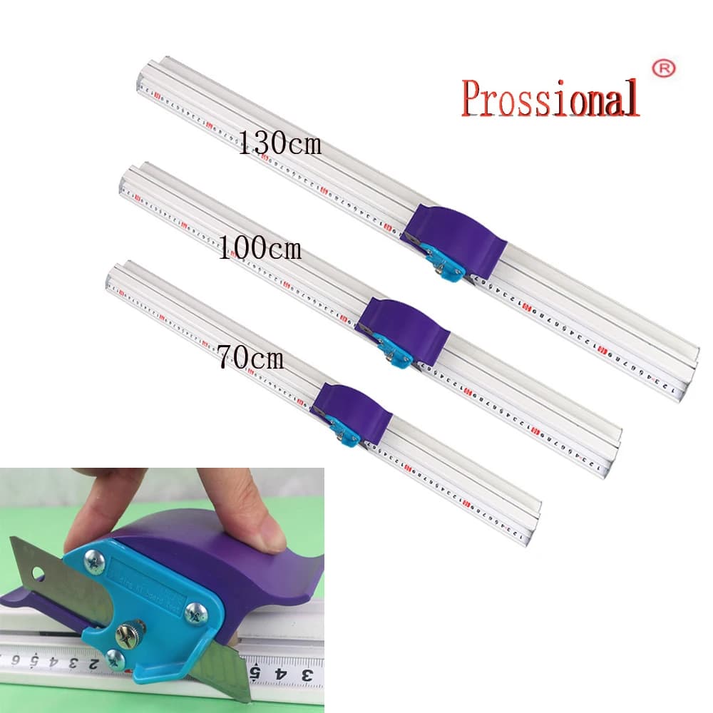 Règle de coupe manuelle pour planche Kt en Pvc, 70-130CM, en aluminium, antidérapante, règle de piste de positionnement, outil de bricolage pour le