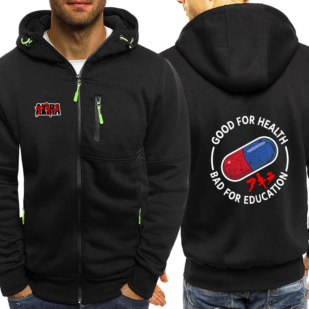 Manteau classique généreux pour hommes, veste à capuche de luxe avec Logo Akira imprimé, dessin animé japonais, printemps et automne 2025