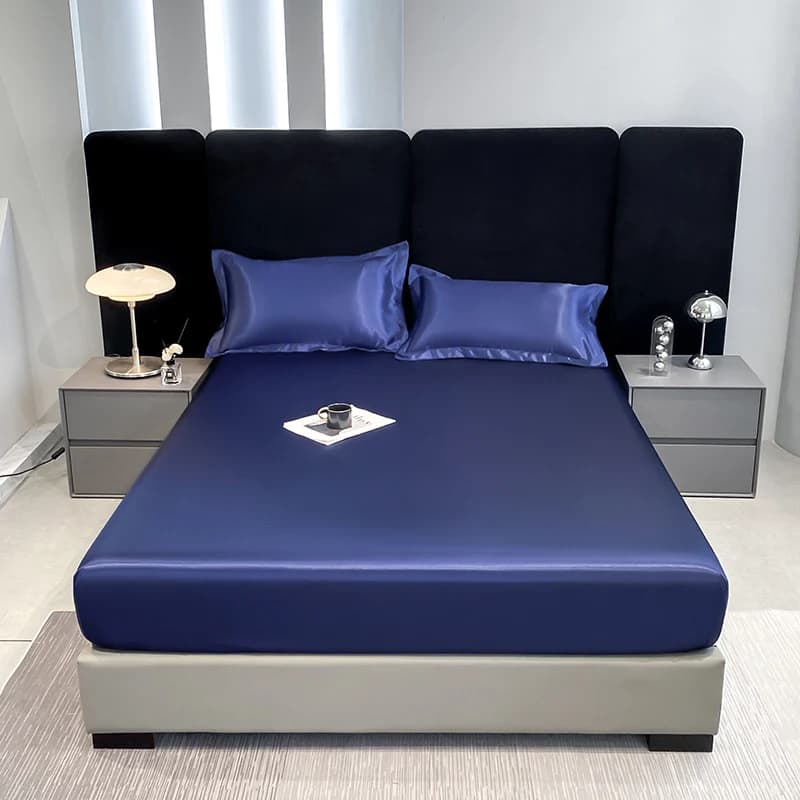 Juste de Matelas Imperméable en Satin de Luxe, Drap-Juste avec Bande artificiel astique, 140x200, 150x200