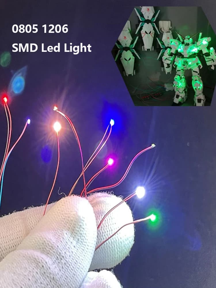 0805 1206 0603 Micro SMD 3V lumière LED filaire 30CM matériaux de bricolage lampe pour la fabrication de modèles HO accessoire de disposition de