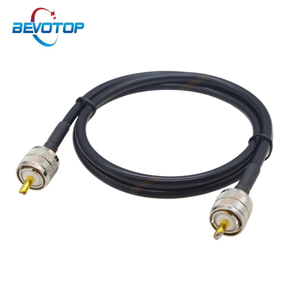 PL259 – câble de Radio Coaxial RG58 CB PL-259 UHF mâle à mâle, 50ohm, RF à faible perte, cavalier d'extension d'antenne