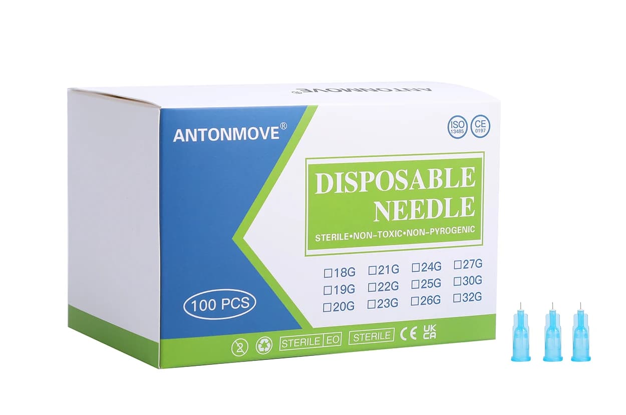 Aiguille à pointe en acier emballée individuellement, outils de beauté indolores, 21G 22G 23G 24G25G 26G27G29G30G31G32G33G34G