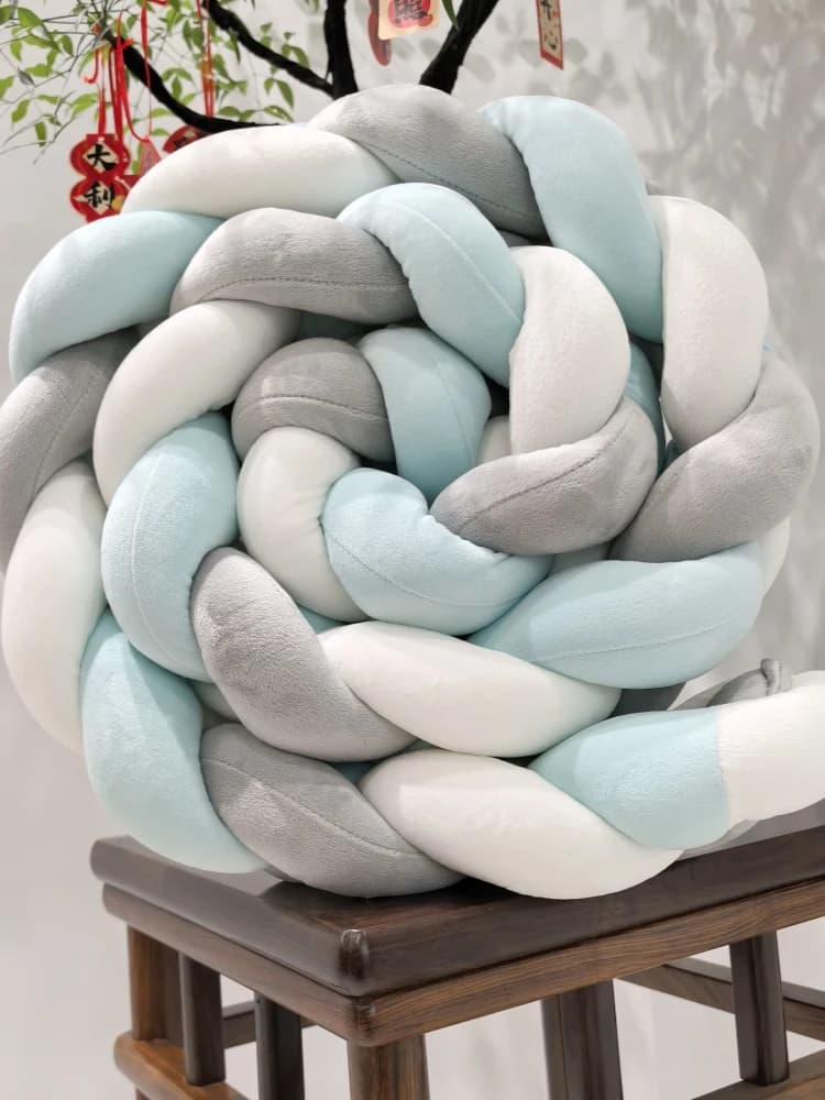 1M/2M/3M/4M bébé pare-chocs lit tresse noeud oreiller coussin pour infantile berceau protecteur lit chambre décor ensemble de literie garçon