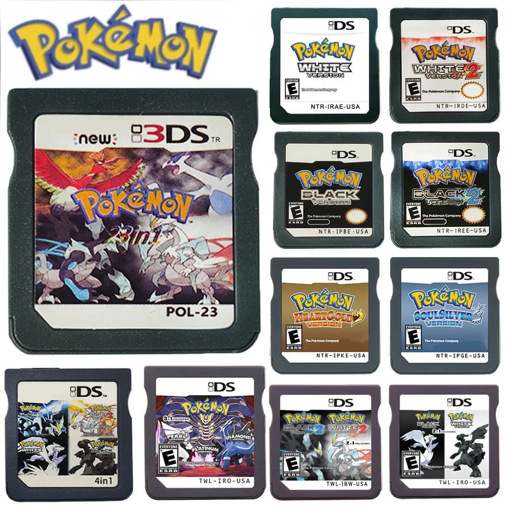 Cartouches de jeu de la série Pokémon DS, cartouches de jeu de la série Expedition, Pokémon Blanc 2, Noir 2, Labyrinthe Incroyable, jeu anglais