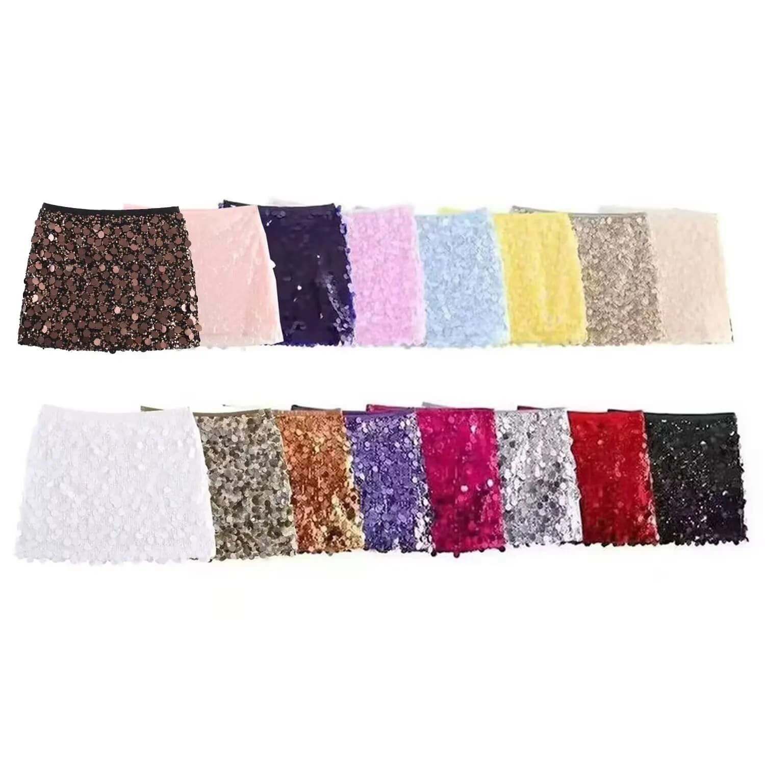 Femmes printemps automne Chic Mini jupes mode avec paillettes solide côté fermeture éclair jupe courte femme Vintage taille haute jupe