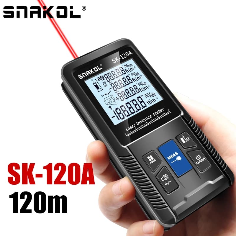 Snakol-Télémètre laser numérique 40m 50m 70m 100m 120m, ruban à mesurer, règle de roulette Trena