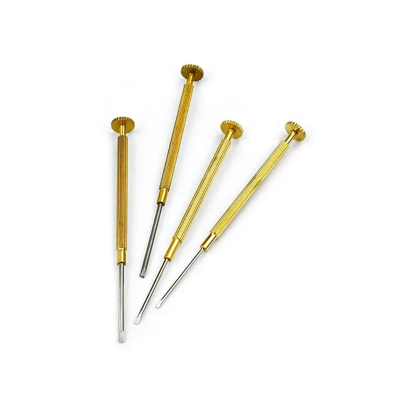Tournevis à fente métallique pour la réparation de montres Rolex, outils de démontage et d'installation de vis, kit d'horloger 0.8mm 1.0mm 1.2mm