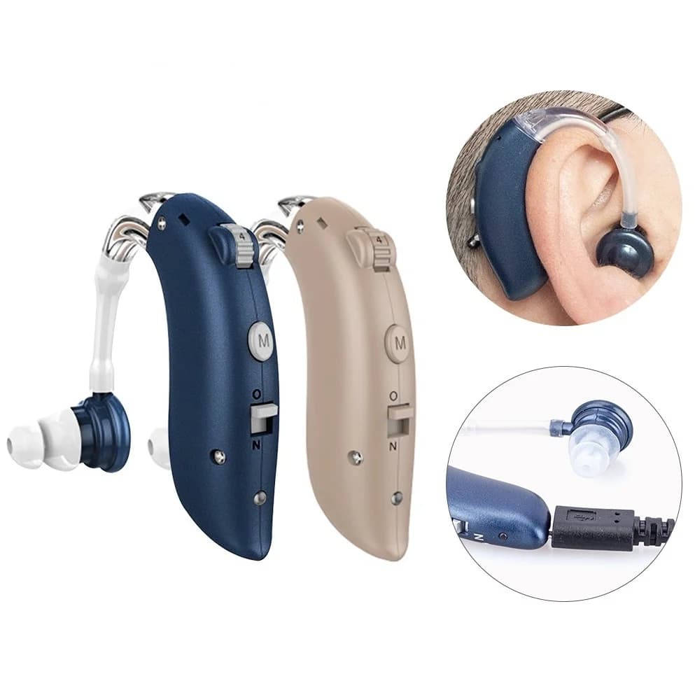 Mini aide auditive numérique BTE Rechargeable, amplificateur de son à tonalité réglable, aide auditive numérique Portable pour personnes âgées