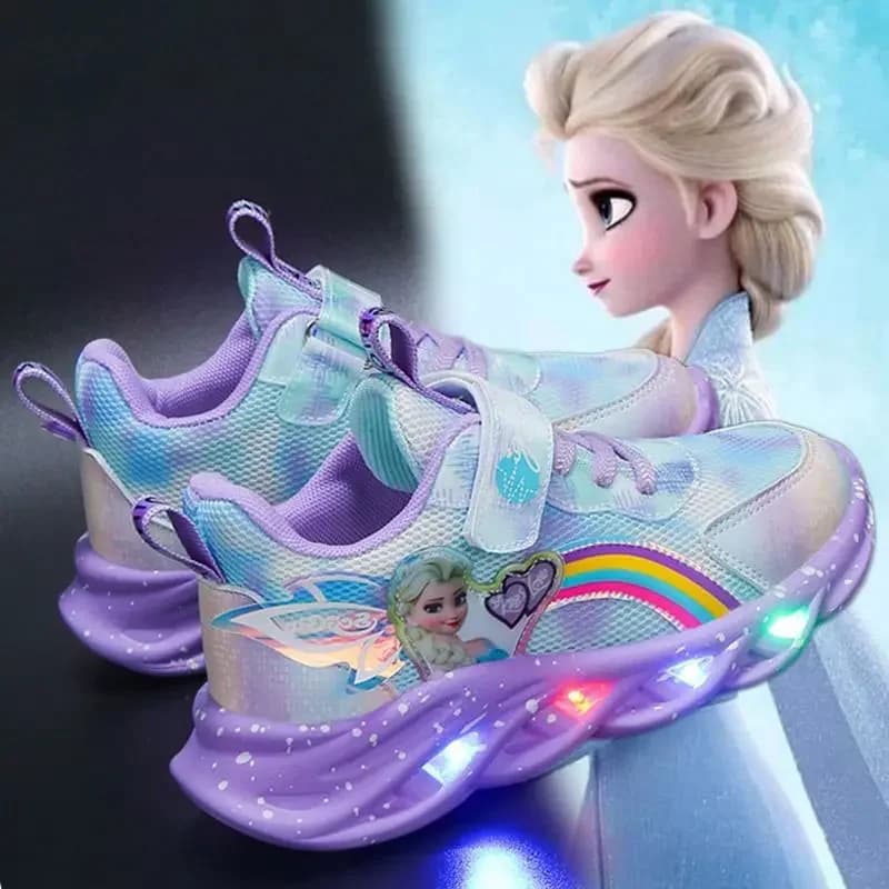 Disney – baskets décontractées en maille rose respirante pour enfants, chaussures de princesse coréennes confortables pour bébés filles, taille