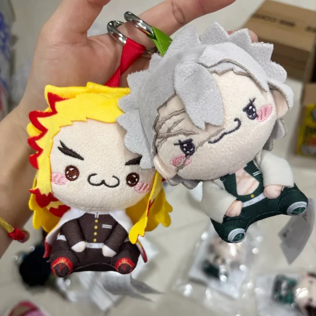 Peluche Furyu Anime Demon Slayer Tomioka Giyuu Mochipico Cat Mouth 10cm, jouet de collection, porte-clés pour les fans d'anime, cadeau