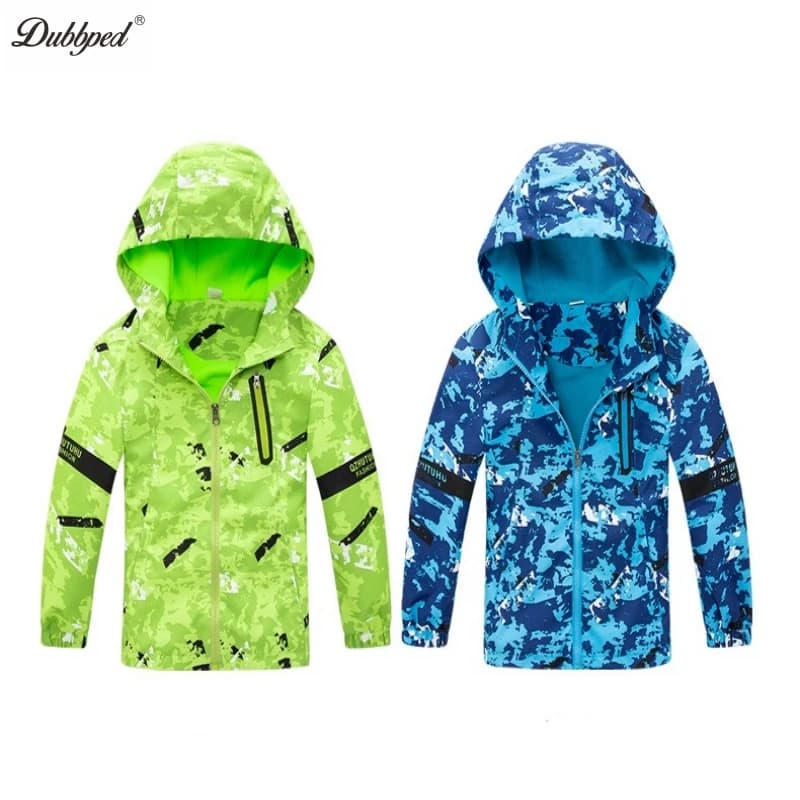 Manteau doublé pour garçons, veste polaire de printemps et d'hiver pour garçons, imperméable coupe-vent pour enfants, vêtements à capuche à