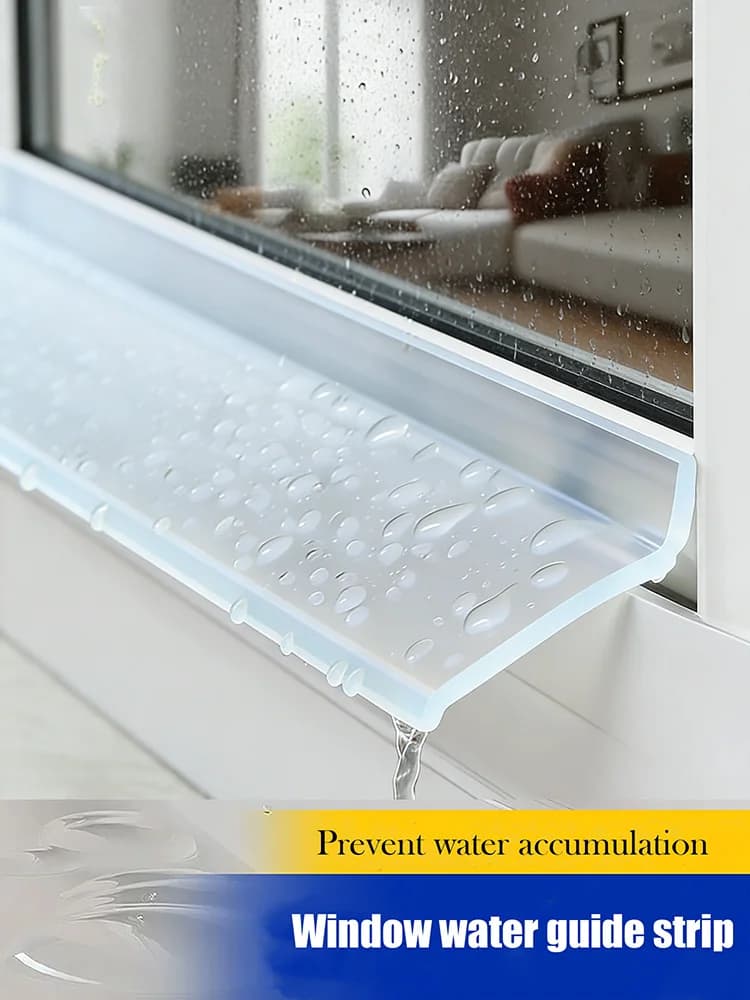 Barres d'étanchéité transparentes pour fenêtres de 1 à 5 m, barres imperméables pour fenêtres coulissantes, bande d'étanchéité anti-pluie,