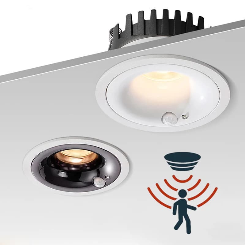 Projecteur infrarouge avec capteur de mouvement PIR intégré, Radar COB, pour couloir d'entrée, couloir, couloir, ouverture de salon, 75mm AC85-265V