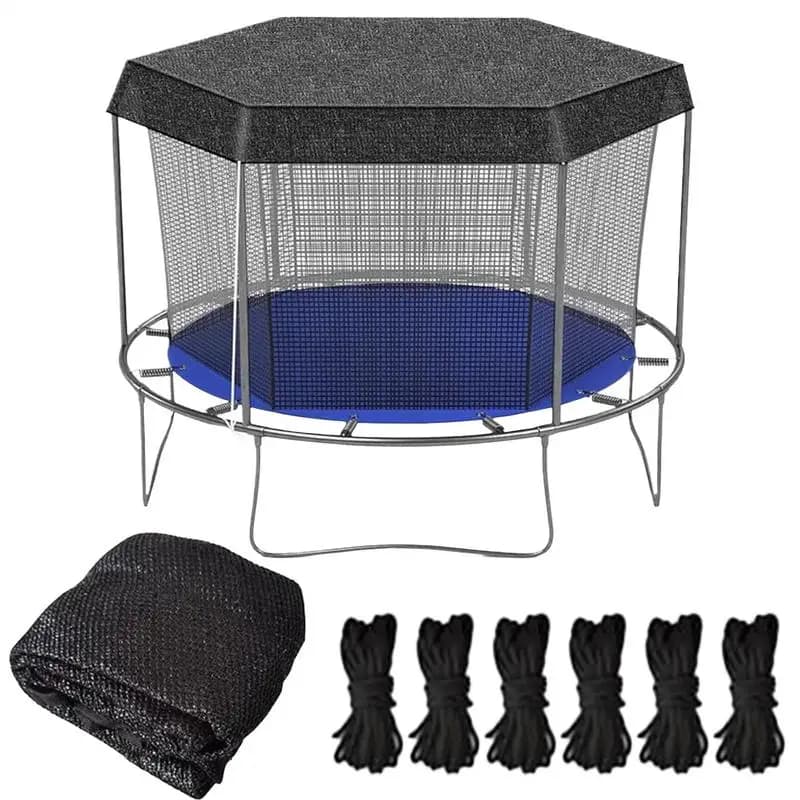 Couverture supérieure pour trampoline, protection solaire résistante aux déchirures, auvent pliable, accessoires de sécurité pour trampoline