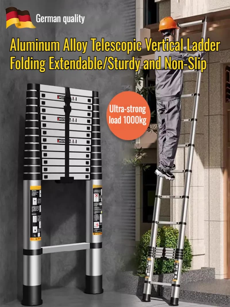 Échelle pliante portative rétractable ménage Simple épaissi télescopique échelle verticale ingénierie Loft échelle de levage cachée