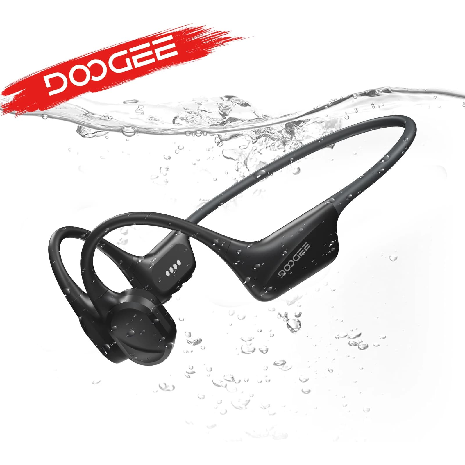 DOOGEE BoneBeat Swim, écouteurs de sport à conduction osseuse, casque sans fil, étanche IP68, avec microphone, appels, musique, 32 Go