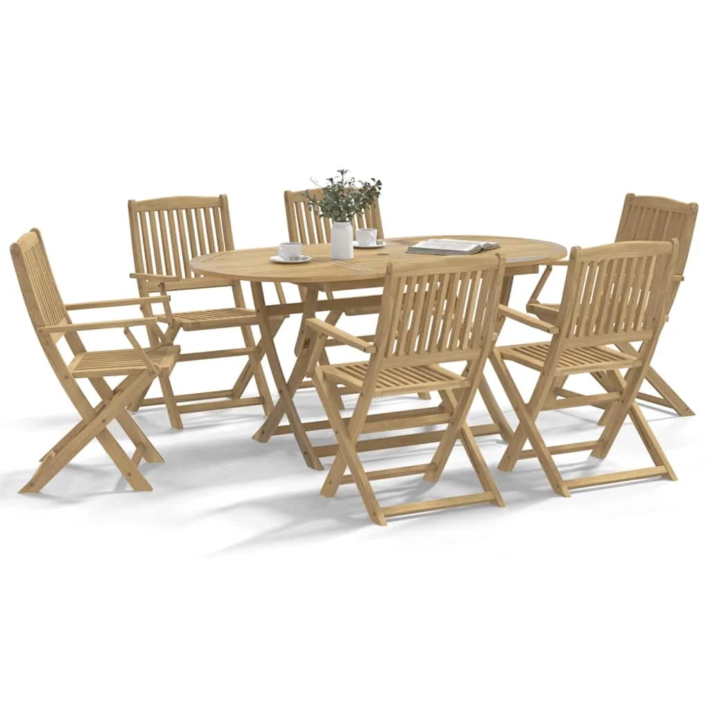 Chaises de jardin pliantes lot de 6 54,5x58x90 cm bois d'acacia ensemble multi-pièces couleurs disponibles chaise de jardin de piscine de plage