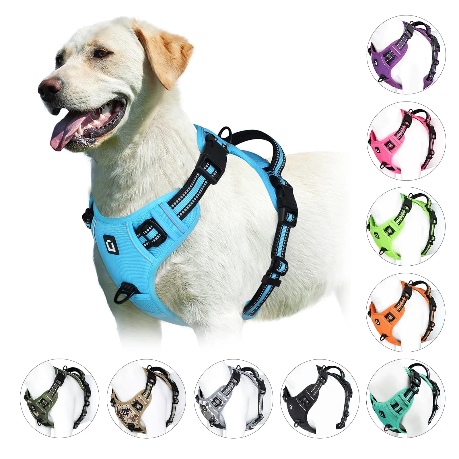 SFP-Verhéritage rembourré doux réglable pour animaux de compagnie, sans côtes, poignée de contrôle facile, chien