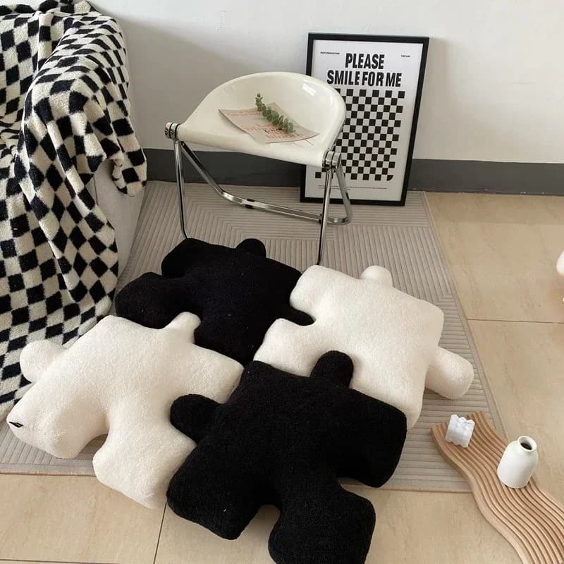 Coussin de siège irrégulier en velours, coussin de dossier, jeu de société, doux, épais, Teddy, coussin de canapé